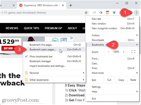 · Then choose Bookmarks . . How to select all bookmarks in chrome